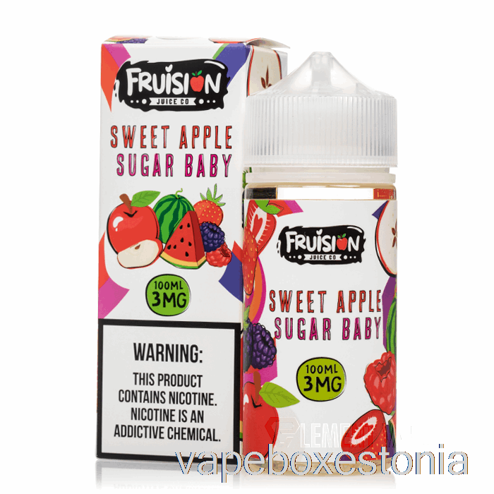 Vape Box Estonia Magus õunasuhkur Baby - Fruision Mahl Co - 100ml 6mg